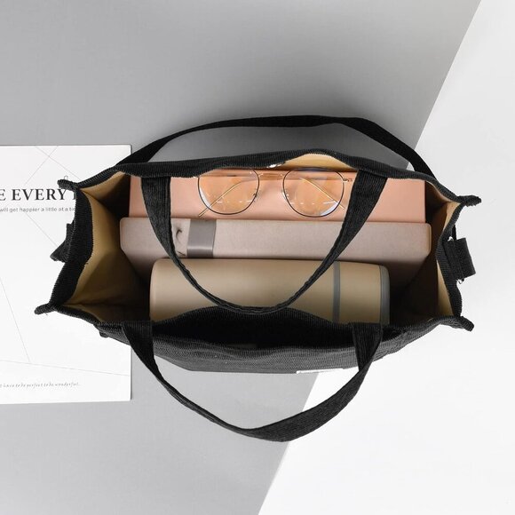 Tote Bag for Women Corduroy Crossbody Tote Bag Purse Women Travel Shoulder Bags - Picture 5 of 9